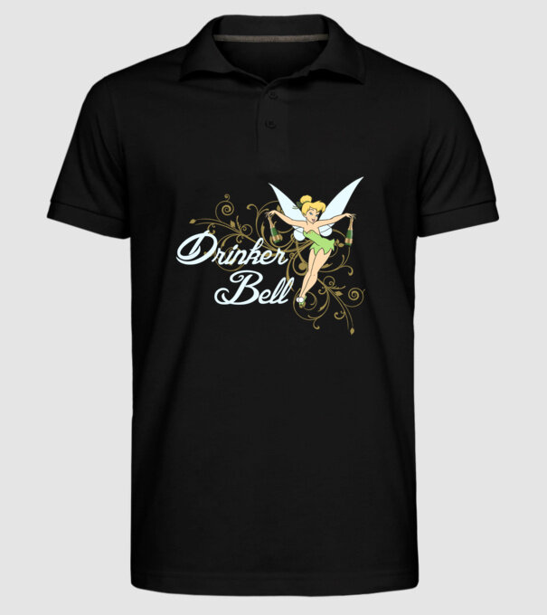 Drinkerbell model negru pe tricou