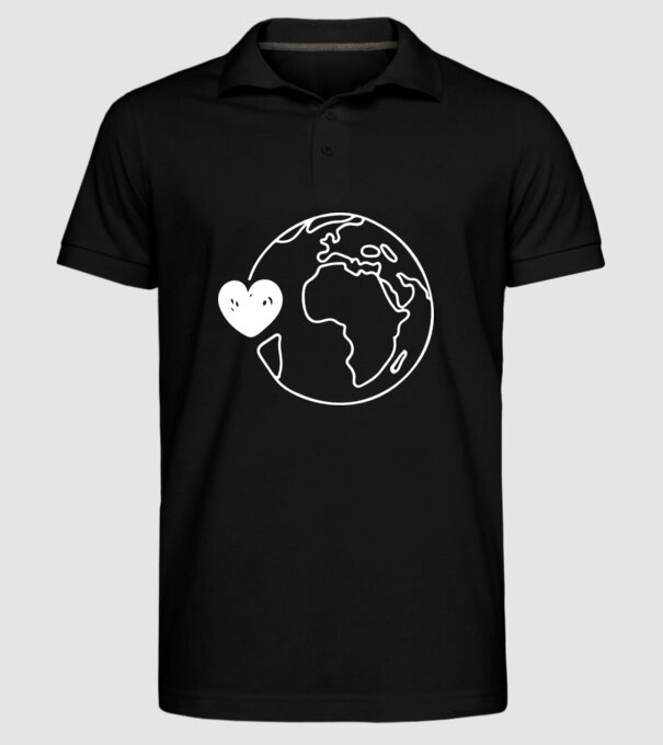 EarthLogo model negru pe tricou