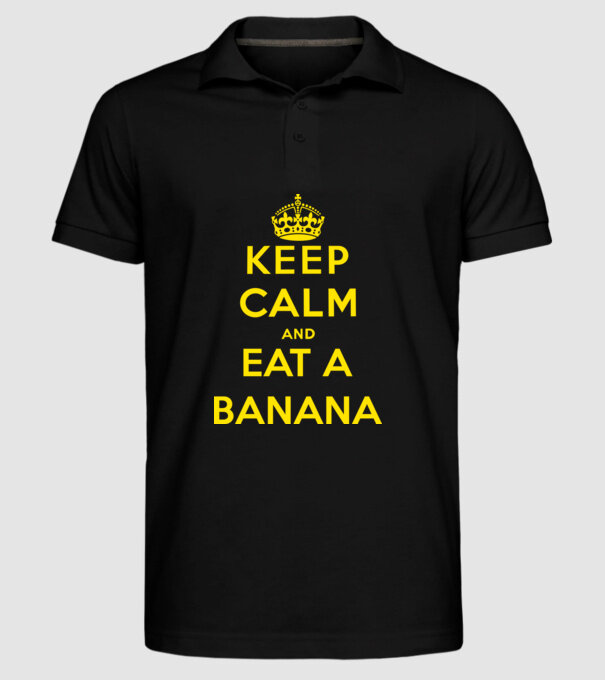Eat banana model negru pe tricou