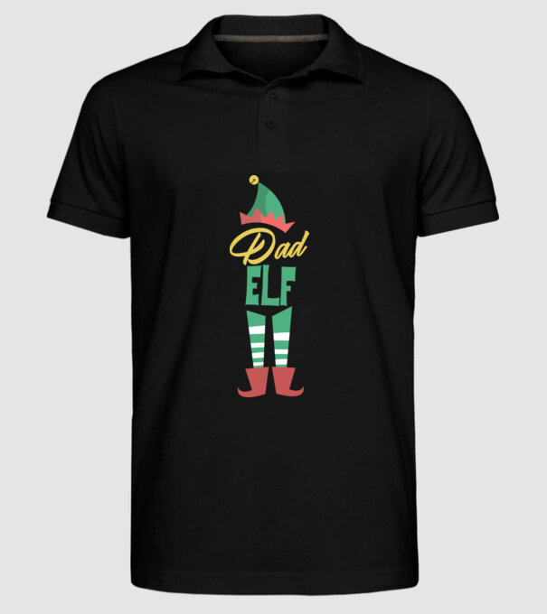 Elf family dad model negru pe tricou