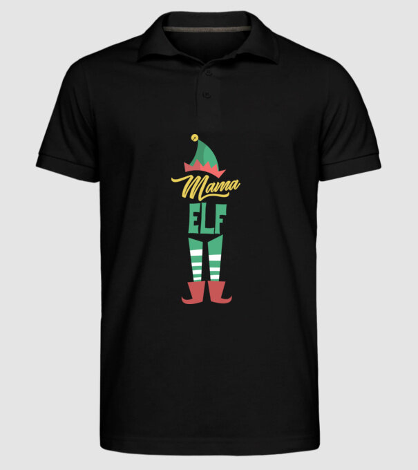Elf family bunică model negru pe tricou