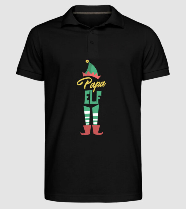 Elf family bunic model negru pe tricou