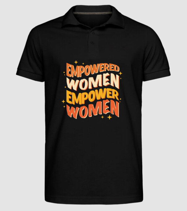 Empowered women empower women model negru pe tricou