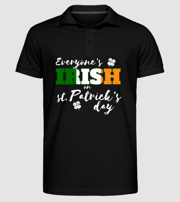 Everyone is irish flag model negru pe tricou