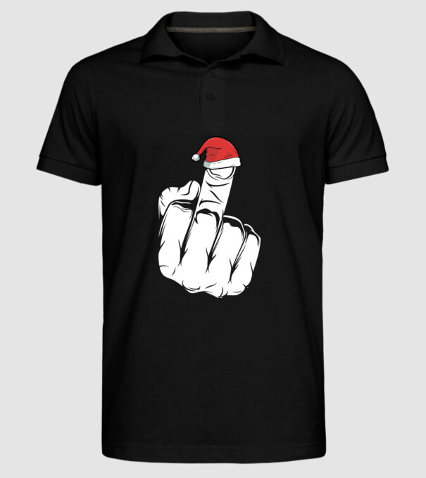 f u christmas model negru pe tricou