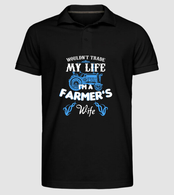 'Farmer''s wife' model negru pe tricou