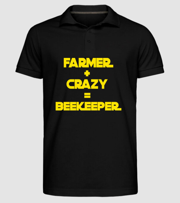 Farmer crazy beekeeper model negru pe tricou