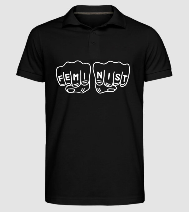 Feminist model negru pe tricou