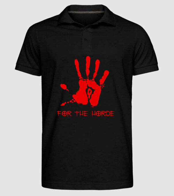 For The Horde Hand model negru pe tricou