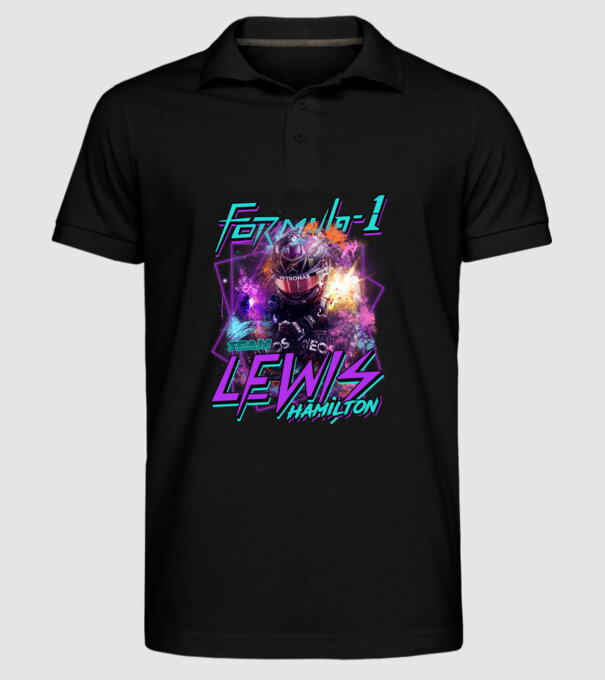 FORMULA 1 HAMILTON model negru pe tricou