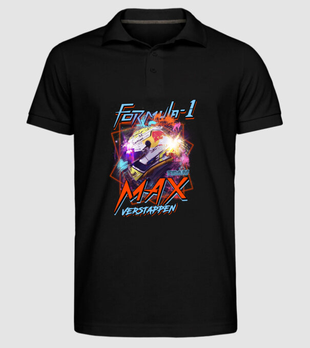 FORMULA 1 VERSTAPPEN model negru pe tricou