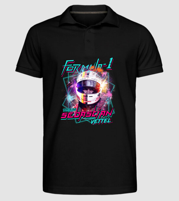 FORMULA 1 VETTEL model negru pe tricou