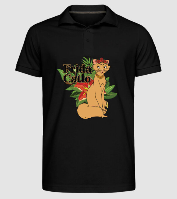 FridaCatlo model negru pe tricou