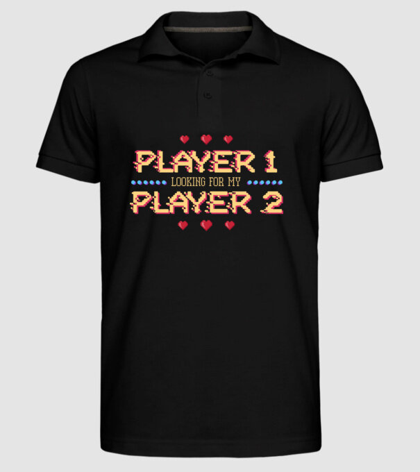 Gamer Love model negru pe tricou