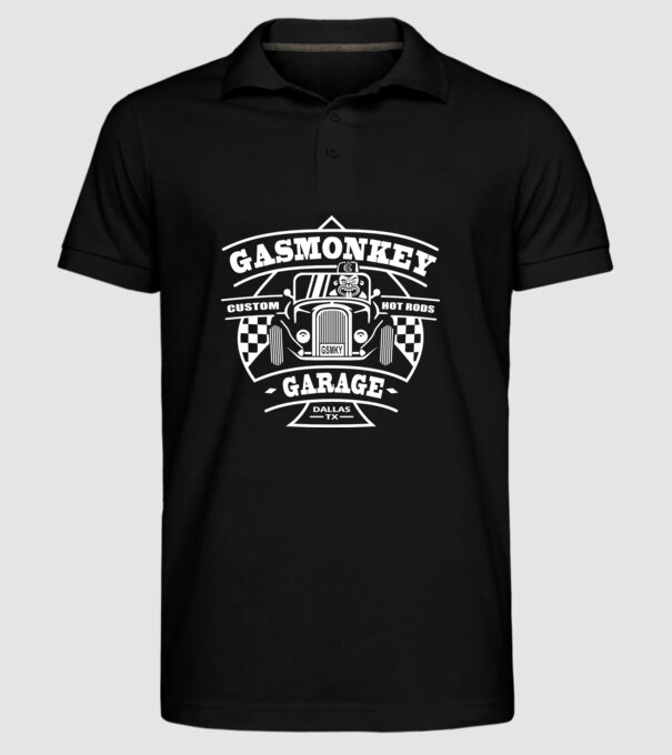 Gas Monkey model negru pe tricou