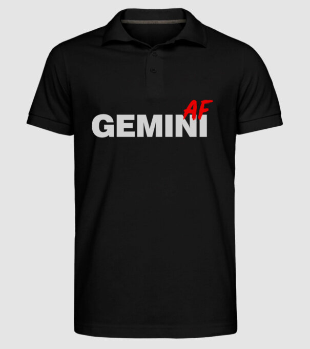 GEMINI as fuck model negru pe tricou