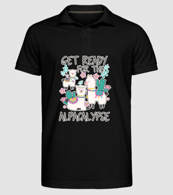 Get ready for the alpacalypse model negru pe tricou