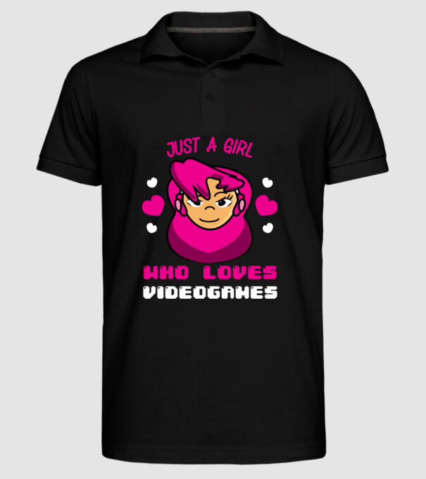 Girl Gamer model negru pe tricou