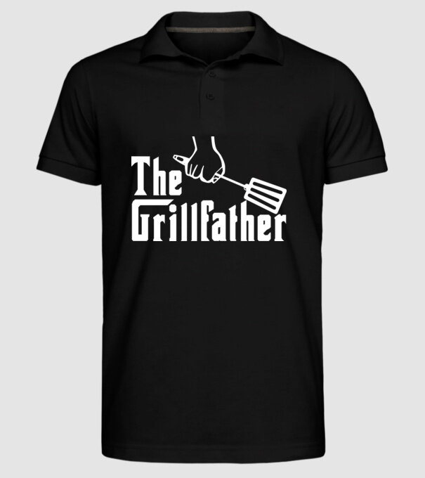 GrillFather model negru pe tricou