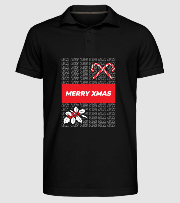 Gudzsi tricou designer Crăciun model negru pe tricou