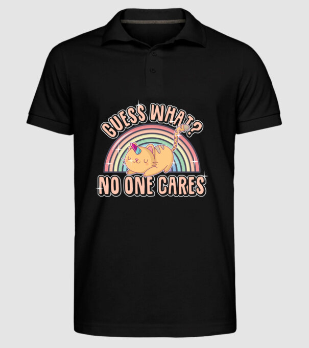 Guess what pisică-unicorn model negru pe tricou