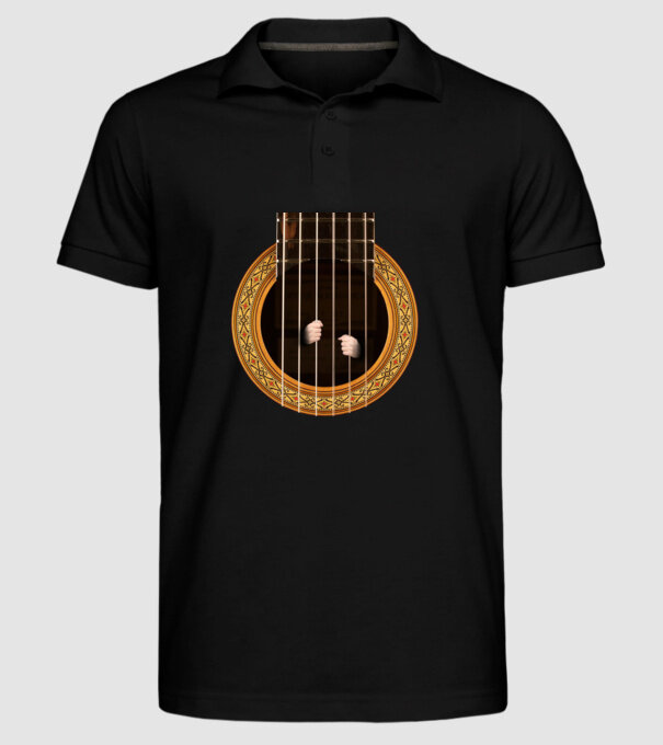 Guitar prison model negru pe tricou