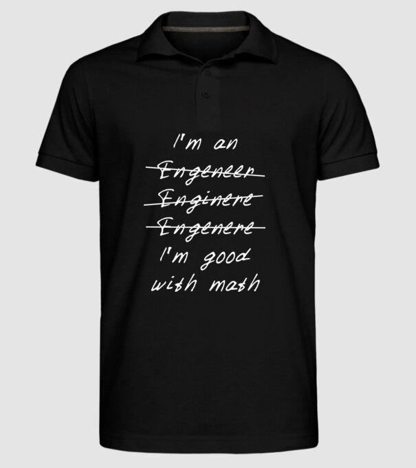 'I''m good with math' model negru pe tricou