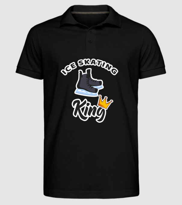 Ice skatin King model negru pe tricou