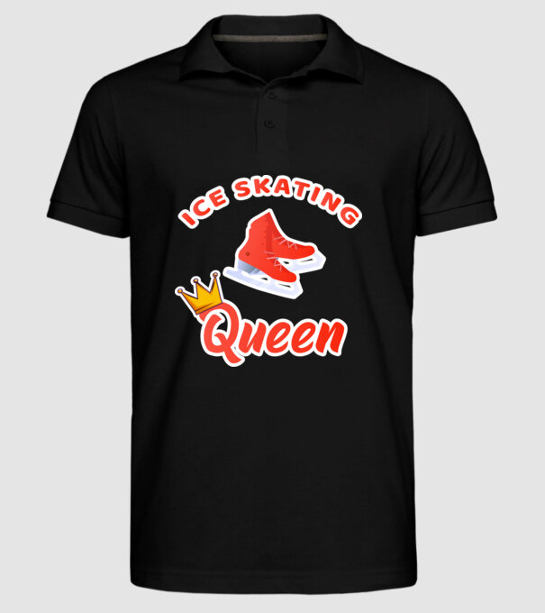 Ice skatin Queen model negru pe tricou