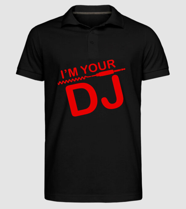 Im your DJ model negru pe tricou