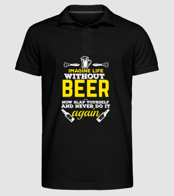 Imagine life model negru pe tricou