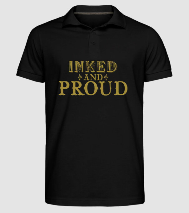 Inked and proud model negru pe tricou