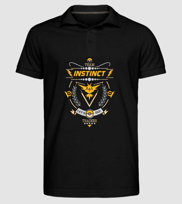 Instinct team model negru pe tricou