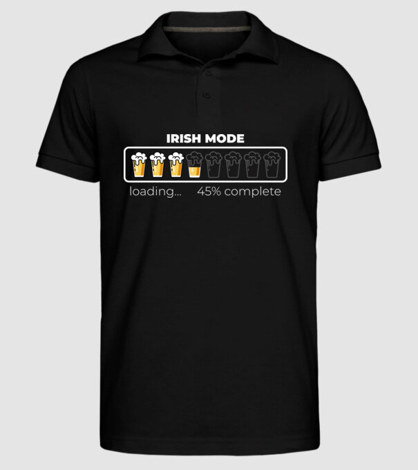 Irish mode model negru pe tricou