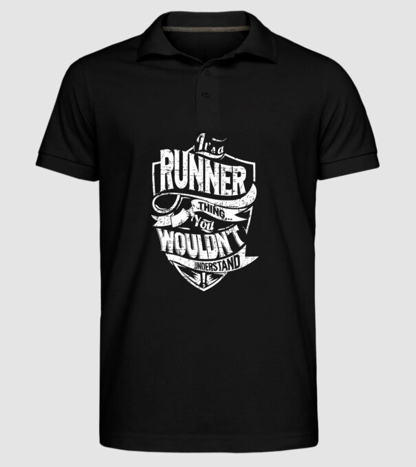 'It''s a runner thing' model negru pe tricou