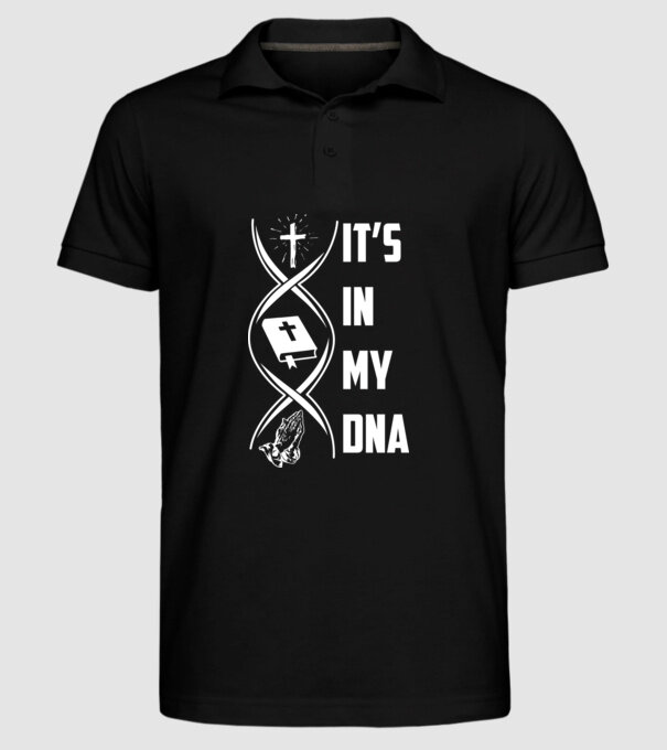 Its in my dna jesus model negru pe tricou
