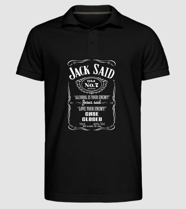 Jack said fun model negru pe tricou