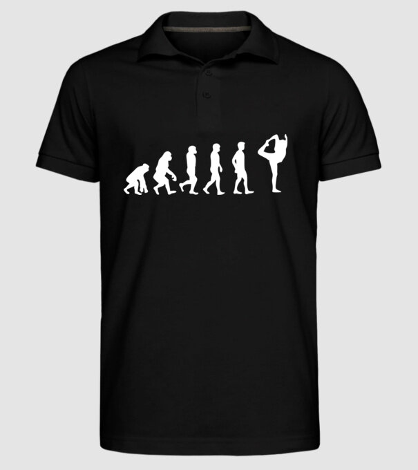 Yoga evoluție model negru pe tricou
