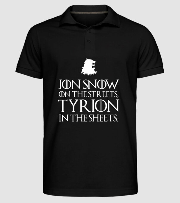 Jon Snow streets model negru pe tricou