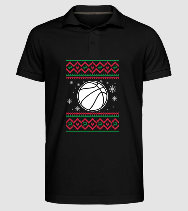 Model tricotat de Crăciun - baschet model negru pe tricou