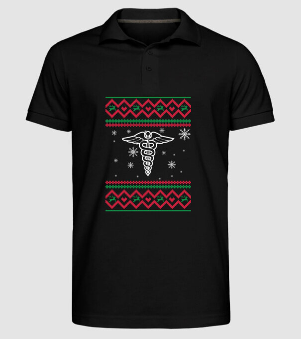 Model tricotat de Crăciun - medicină model negru pe tricou