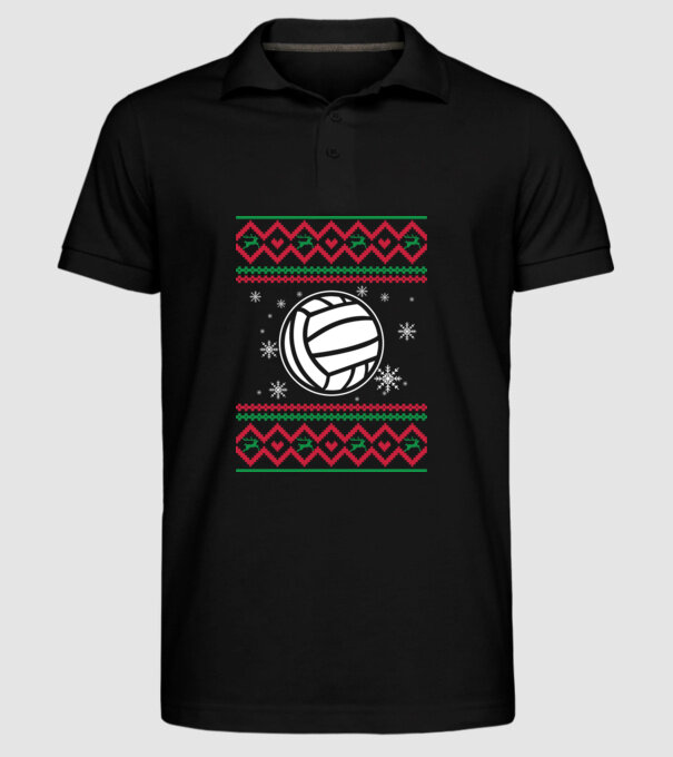 Model tricotat de Crăciun - Polo pe apă model negru pe tricou