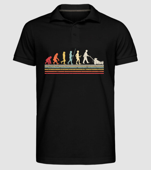 Evoluție Grădinar model negru pe tricou