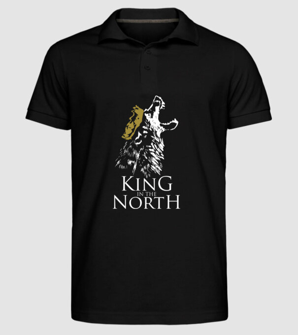 King in the north 2c model negru pe tricou