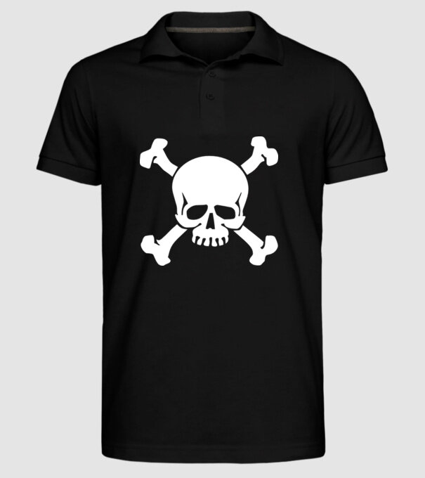 craniu 2 model negru pe tricou