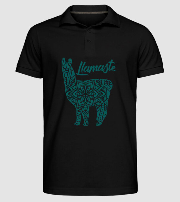 Lamaste unicolor model negru pe tricou