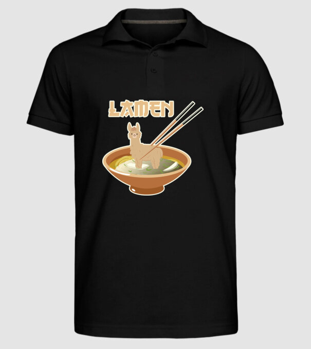 Lamen model negru pe tricou