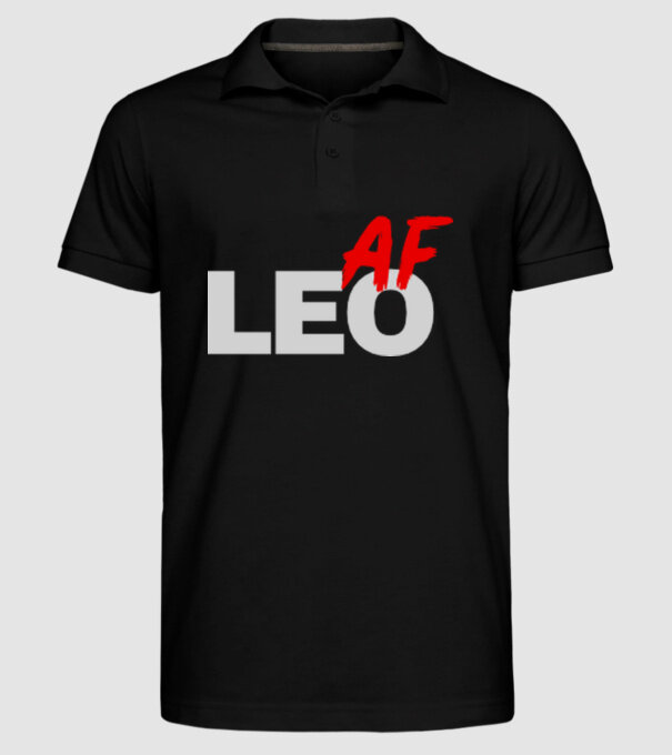 LEO as fuck model negru pe tricou