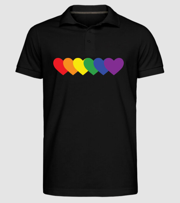 Inimi Lgbtq model negru pe tricou
