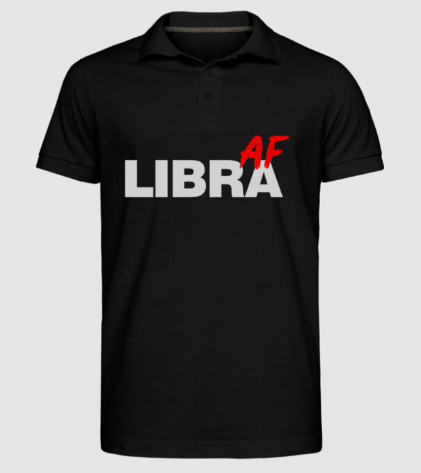 LIBRA as fuck model negru pe tricou